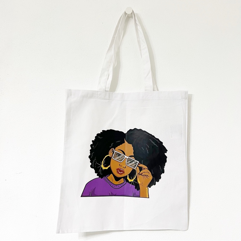 Sassy Shades Graphic Tote Bag — Afro Chic Edition